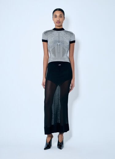 니트 맥시 스커트 Jean Paul Gaultier 니트 맥시 스커트 블랙 jpg0259012