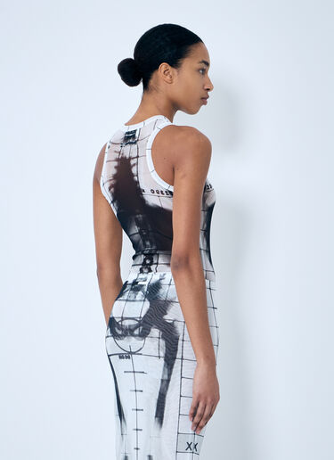 Jean Paul Gaultier 스켈레토 메시 바디수트 화이트 jpg0259019