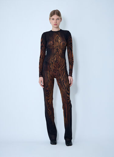 Wood Mesh Top Jean Paul Gaultier Wood Mesh Top Black jpg0261001