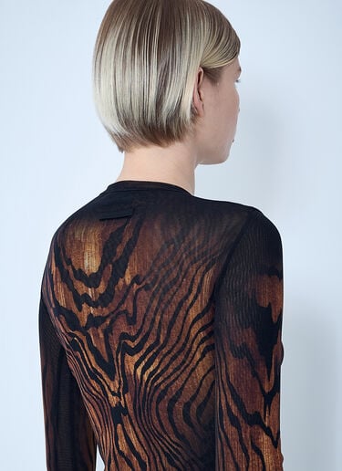 Jean Paul Gaultier Wood Mesh Top Black jpg0261001