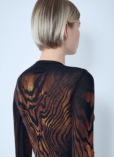 Wood Mesh Top Jean Paul Gaultier Wood Mesh Top Black jpg0261001