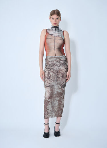 Médaillon Mesh Skirt Jean Paul Gaultier Médaillon Mesh Skirt Beige jpg0261006