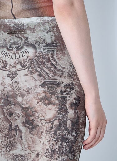 Jean Paul Gaultier Médaillon Mesh Skirt Beige jpg0261006