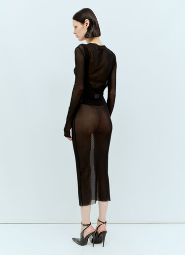 网布露背连衣裙 Jean Paul Gaultier x Shayne Oliver 网布露背连衣裙 黑色 jps0257005