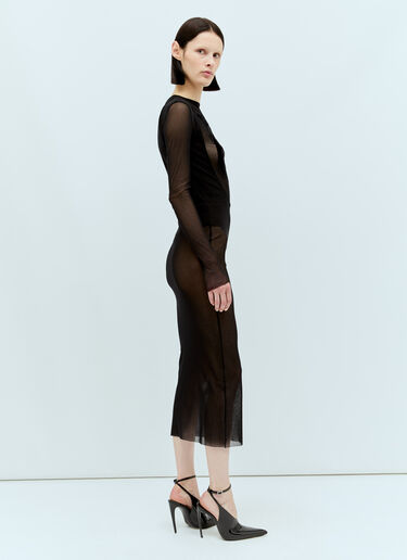 网布露背连衣裙 Jean Paul Gaultier x Shayne Oliver 网布露背连衣裙 黑色 jps0257005