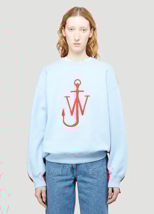 JW Anderson Deconstructed Fleece Sweatshirt Blue jwa0244004