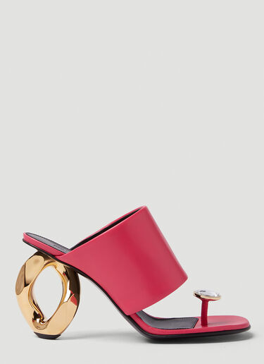 JW Anderson 链条高跟穆勒鞋 粉色 jwa0249006