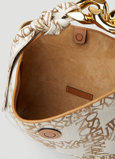 JW Anderson 小号 Chain Logo 帆布单肩包 米色 jwa0251022