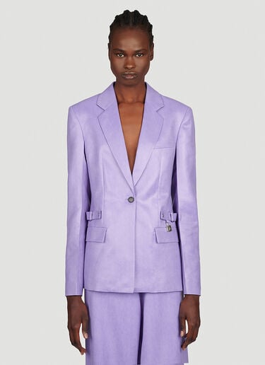 Padlock Strap Suit Single Breasted Blazer JW Anderson Padlock Strap Suit Single Breasted Blazer Purple jwa0253001
