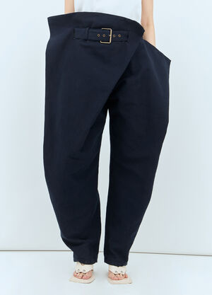 JW Anderson Fold-Over Pants Navy jwa0257005