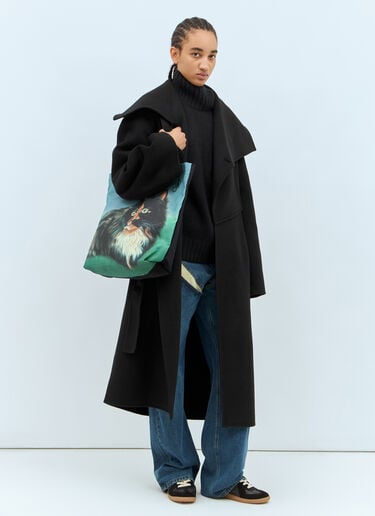 JW Anderson レザーパッチポケット付きセーター ブラック jwa0257011