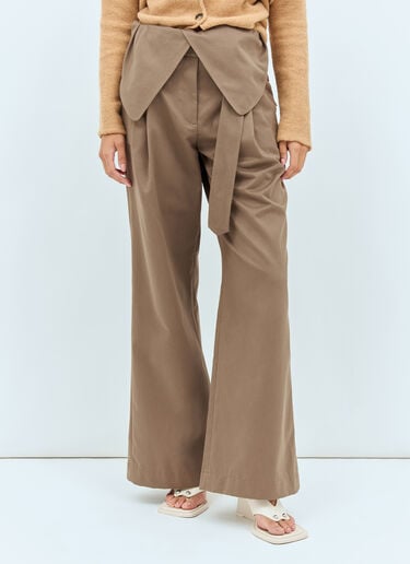JW Anderson Fold-Over Pants Brown jwa0258002
