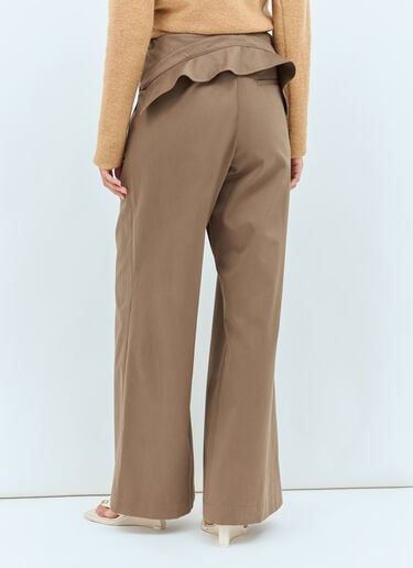 JW Anderson Fold-Over Pants Brown jwa0258002