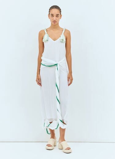 JW Anderson Tassel Strap Twisted Dress White jwa0258004