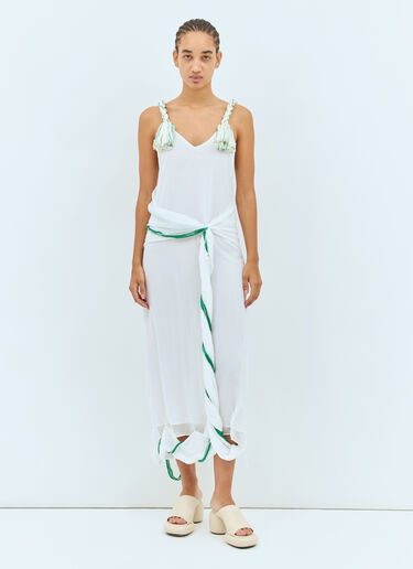 Tassel Strap Twisted Dress JW Anderson Tassel Strap Twisted Dress White jwa0258004