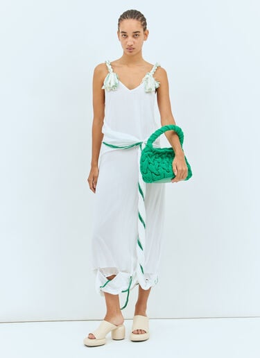 JW Anderson Tassel Strap Twisted Dress White jwa0258004