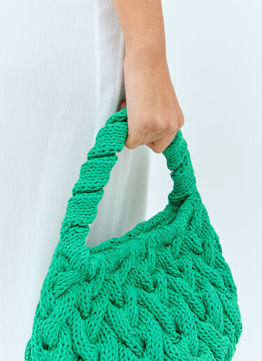 Cable Knit Handbag JW Anderson Cable Knit Handbag Green jwa0258014