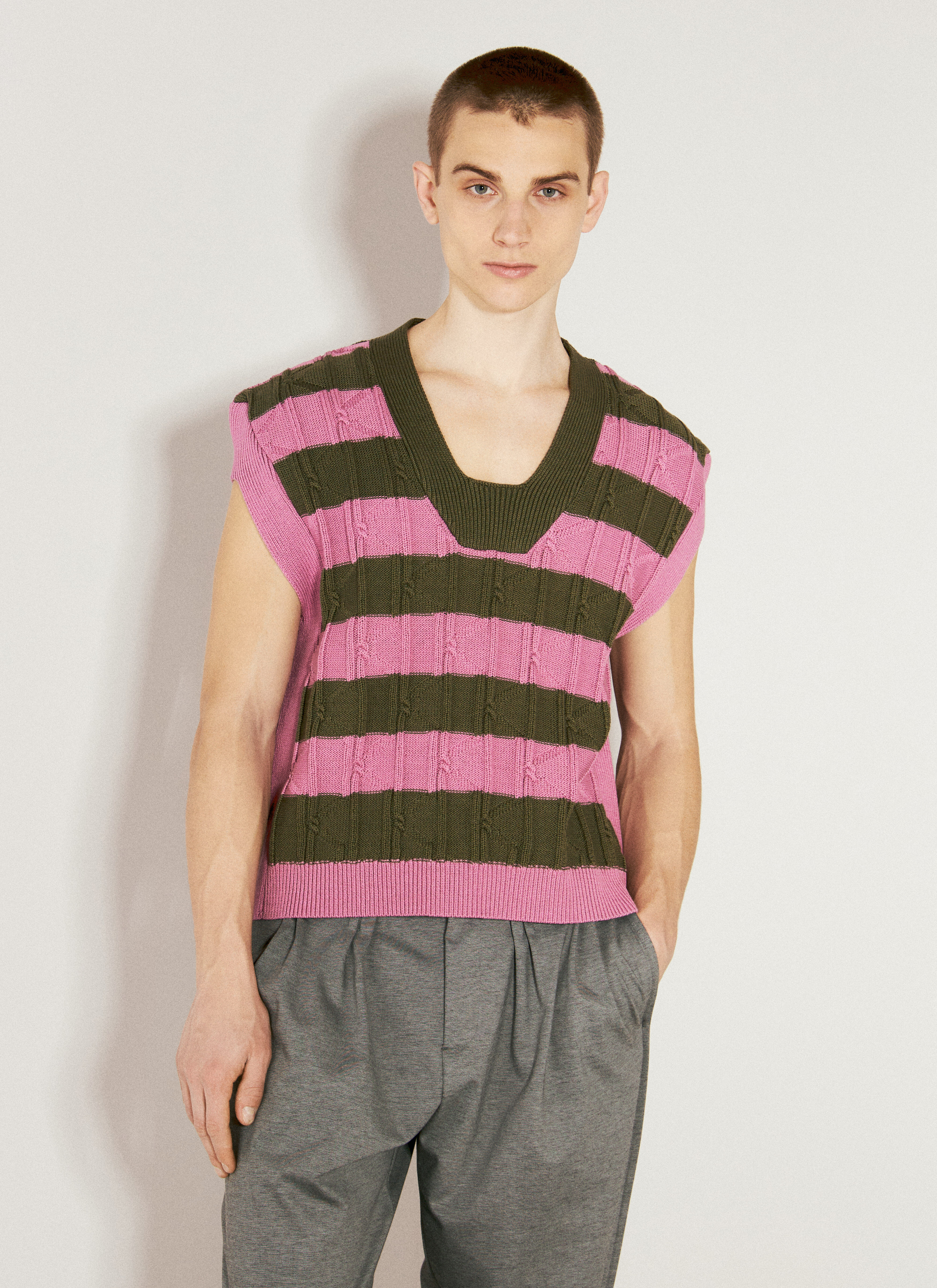 Kiko Kostadinov Men's' Merli Knit Vest in Pink | LN-CC®