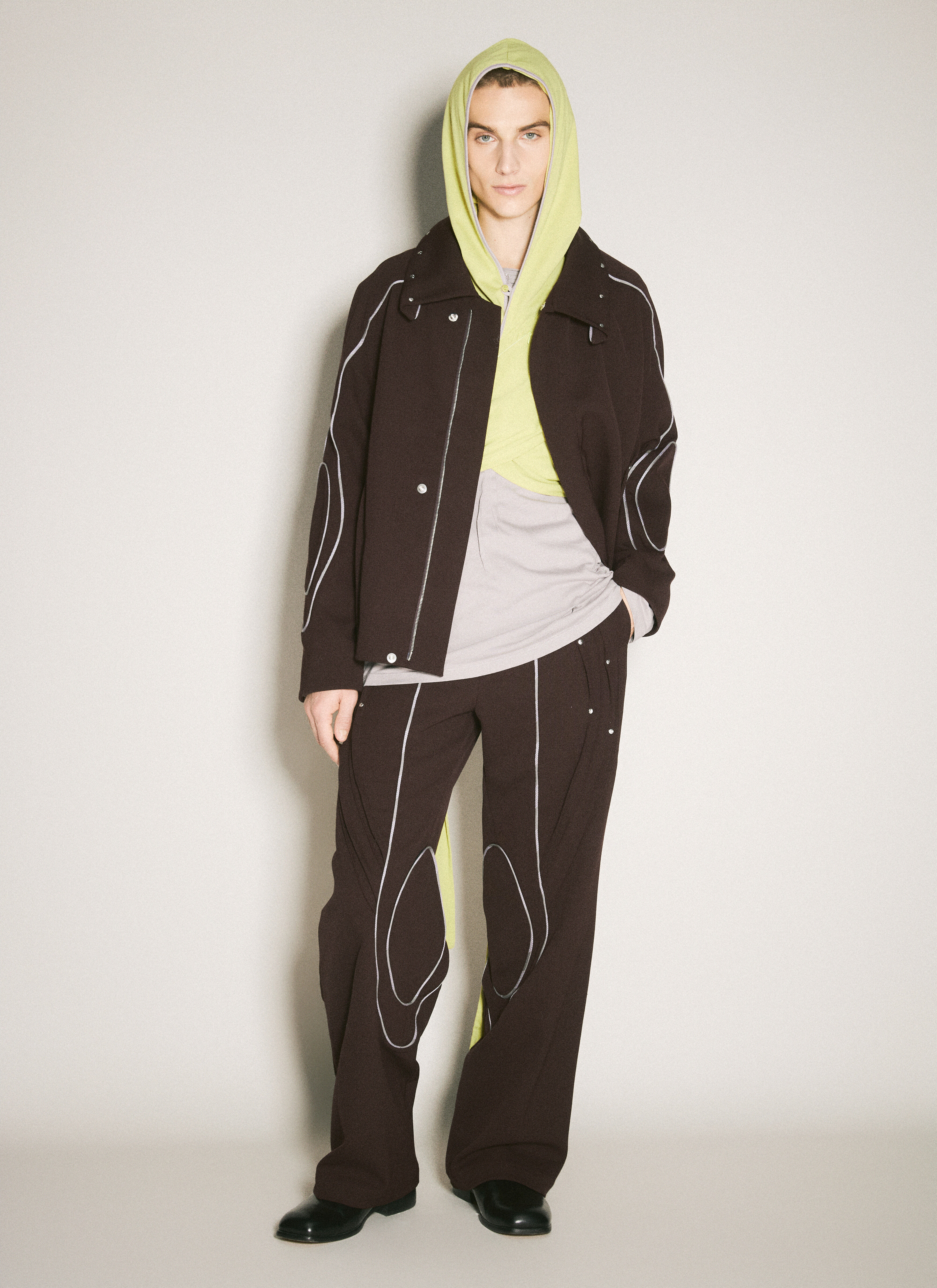 Kiko Kostadinov Men's' Ohne Hooded Scarf in Yellow | LN-CC®