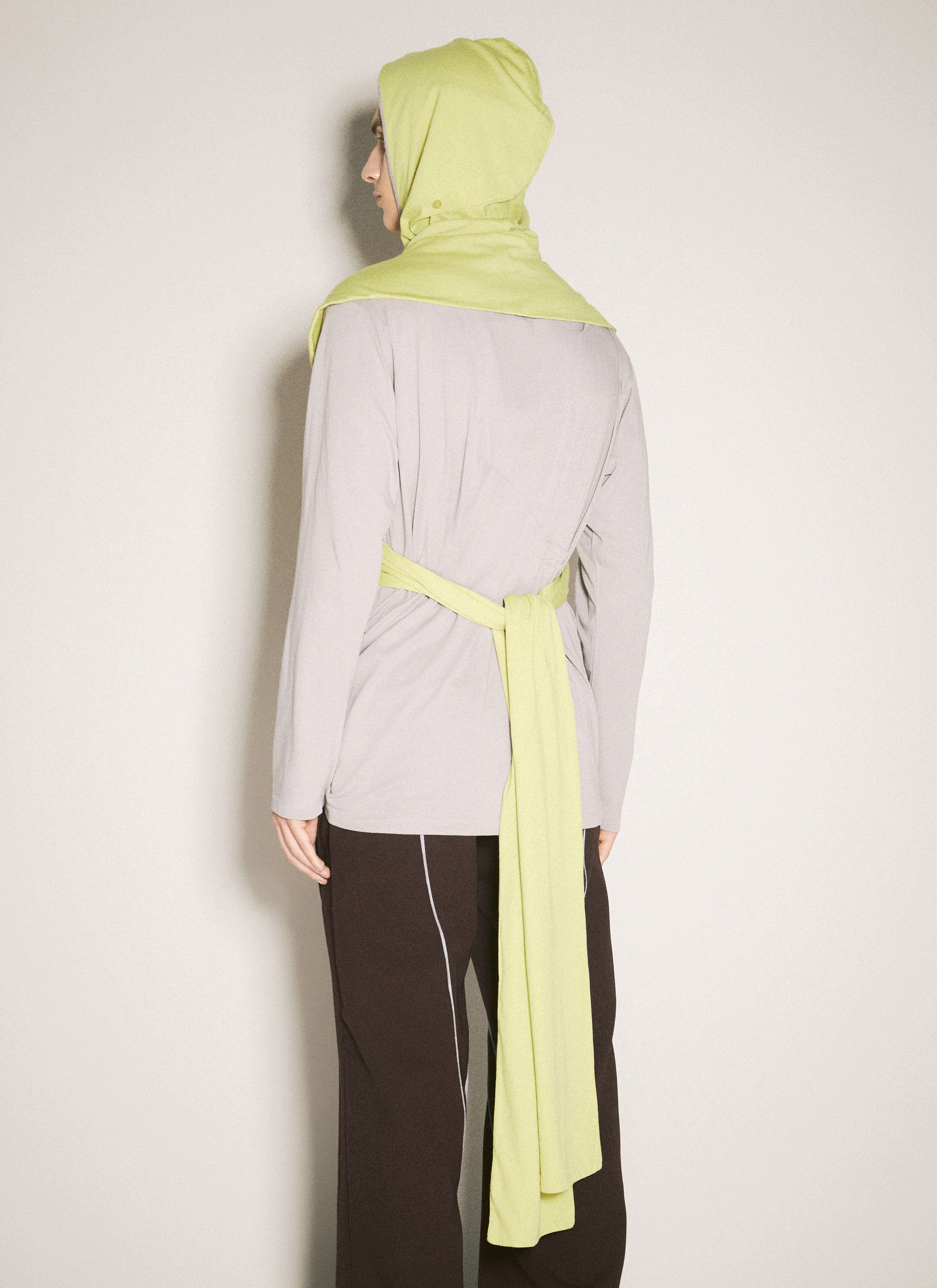 Kiko Kostadinov Men's' Ohne Hooded Scarf in Yellow | LN-CC®