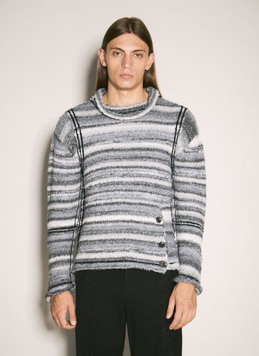 Rolled Neck Striped Sweater Kiko Kostadinov Rolled Neck Striped Sweater Grey kko0158012