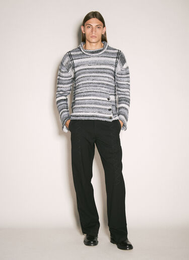 Rolled Neck Striped Sweater Kiko Kostadinov Rolled Neck Striped Sweater Grey kko0158012