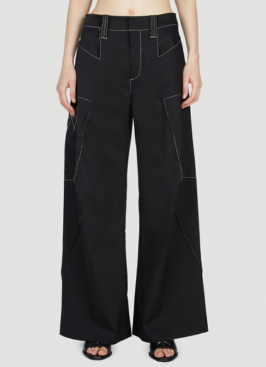 Angled Wide Leg Pants Kiko Kostadinov Angled Wide Leg Pants Black kko0252001