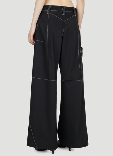 Kiko Kostadinov Angled Wide Leg Pants Black kko0252001