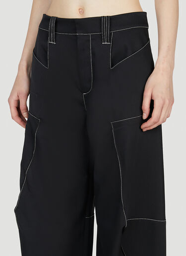 Kiko Kostadinov Angled Wide Leg Pants Black kko0252001