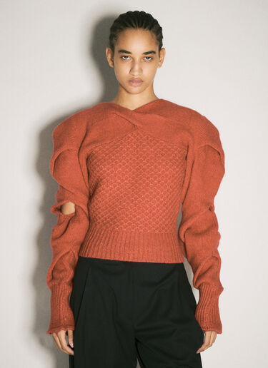 Dendra Cable Sweater Kiko Kostadinov Dendra Cable Sweater Red kko0258011