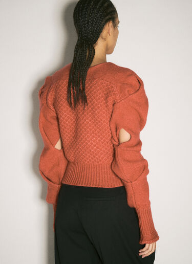 Dendra Cable Sweater Kiko Kostadinov Dendra Cable Sweater Red kko0258011