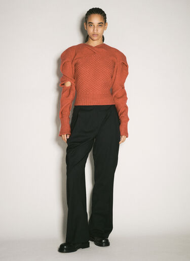 Kiko Kostadinov Dendra Cable Sweater Red kko0258011