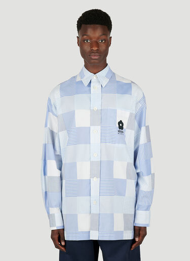 拼布衬衫 Kenzo 拼布衬衫 浅蓝色 knz0152014