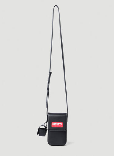 Logo Print Phone Holder Kenzo Logo Print Phone Holder Black knz0154029