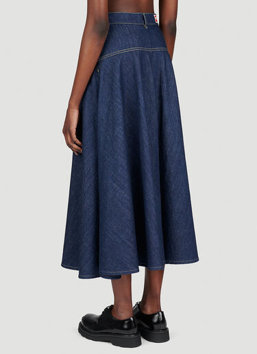 Kenzo Long Flared Denim Skirt Blue knz0253011