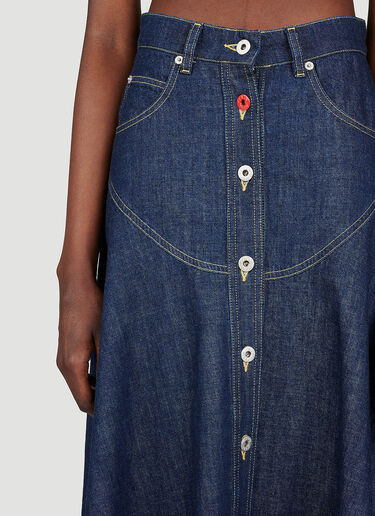 Long Flared Denim Skirt Kenzo Long Flared Denim Skirt Blue knz0253011