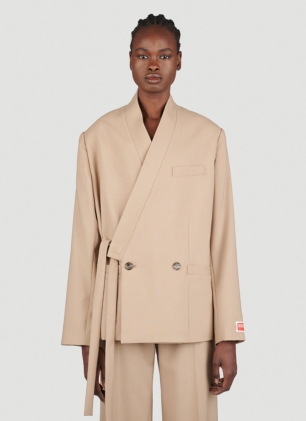 Kenzo Women's' Kimono Wool Blazer in Beige | LN-CC®