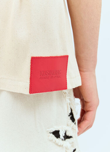 Kusikohc マルチリベットデニムシャツ  ベージュ kus0156003