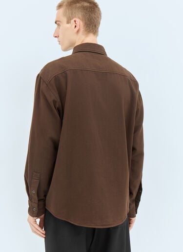 Denim Shirt With Snaps Lemaire Denim Shirt With Snaps Brown lem0158007