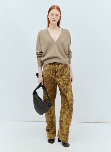 Deep V Neck Sweater Lemaire Deep V Neck Sweater Beige lem0256011