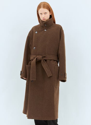 랩 울 코트 Lemaire 랩 울 코트 브라운 lem0258002