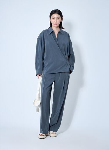 Lemaire Straight Collar Twisted Shirt Grey lem0260004