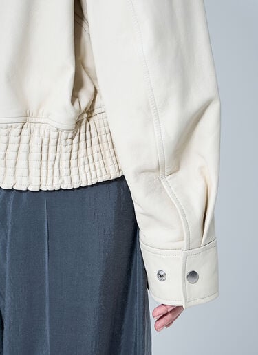 Leather Blouson Lemaire Leather Blouson Cream lem0260011