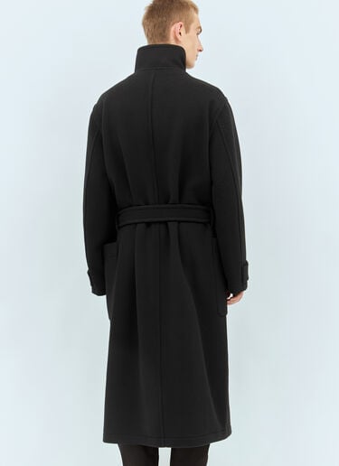 Wrap Wool Coat Lemaire Wrap Wool Coat Black lem0362020