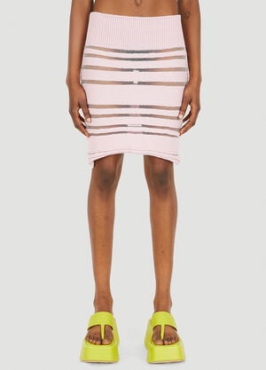 LOUISE LYNGH BJERREGAARD Sheer Panel Skirt Pink llb0248002
