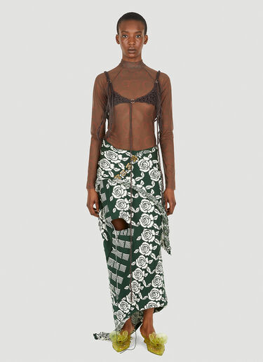 LOUISE LYNGH BJERREGAARD Hand Knitted Bra Top Brown llb0248009