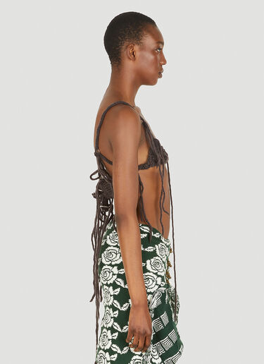 Hand Knitted Bra Top LOUISE LYNGH BJERREGAARD Hand Knitted Bra Top Brown llb0248009