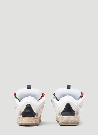 Curb 皮革和闪亮运动鞋 Lanvin Curb 皮革和闪亮运动鞋 白色 lnv0153014