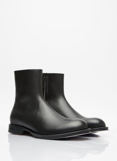 Lanvin 메들리 지퍼 앵클 부츠 블랙 lnv0153022