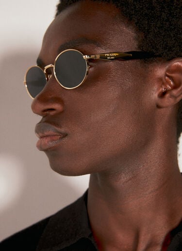 Oval Sunglasses Prada Oval Sunglasses Gold lpr0353005